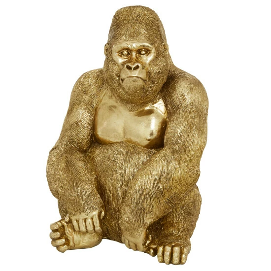 Wholesale 🔔 Studio 350 Gold Polystone Traditional Animal Gorilla Art Sculpture Statue - 11 X 9 X 15 💯 - Image 2