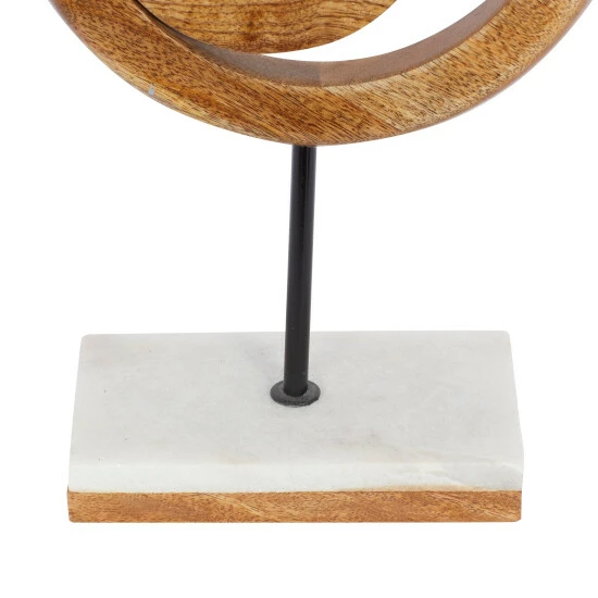 Flash Sale โค๏ธ Studio 350 Brown Wood Modern Sculpture Abstract 13 X 9 X 4 - 9 X 4 X 13 ๐ - Image 6
