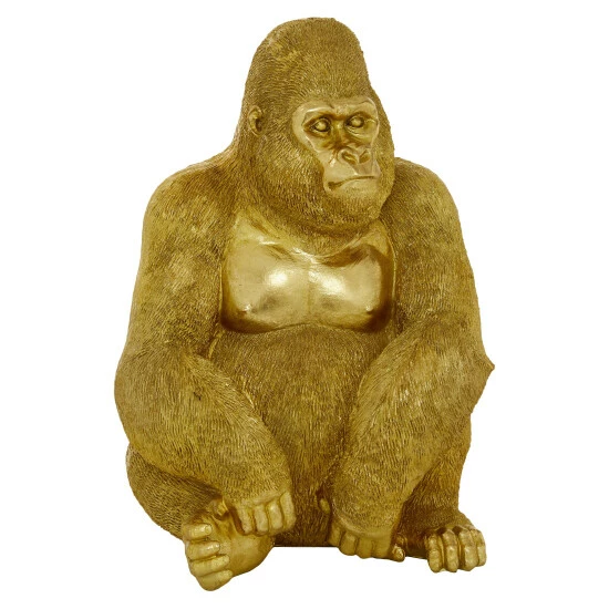 Wholesale 🔔 Studio 350 Gold Polystone Traditional Animal Gorilla Art Sculpture Statue - 11 X 9 X 15 💯 - Image 3