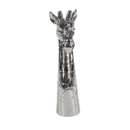 Buy ๐ Studio 350 Silver Ceramic Giraffe Head, 7 X 19 โค๏ธ - Image 3