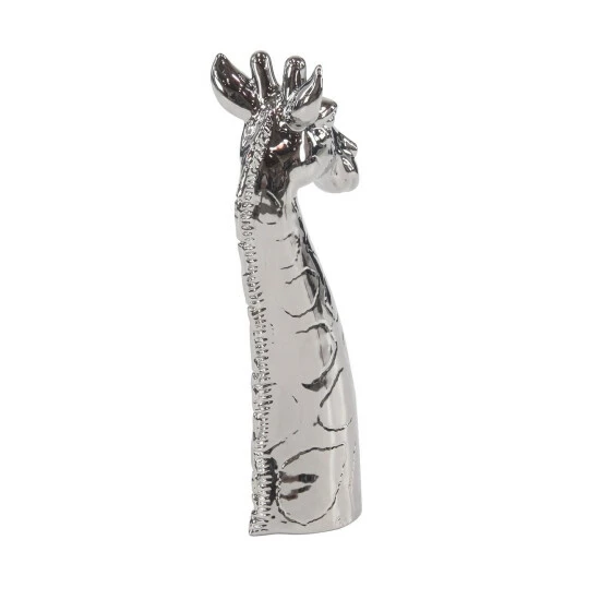 Buy ๐ Studio 350 Silver Ceramic Giraffe Head, 7 X 19 โค๏ธ - Image 4