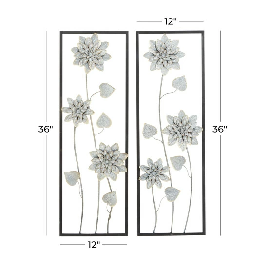 Cheap 🤩 Studio 350 Grey Iron Contemporary Wall Decor (Set Of 2) - 12 X 1 X 36 ✔️ - Image 5