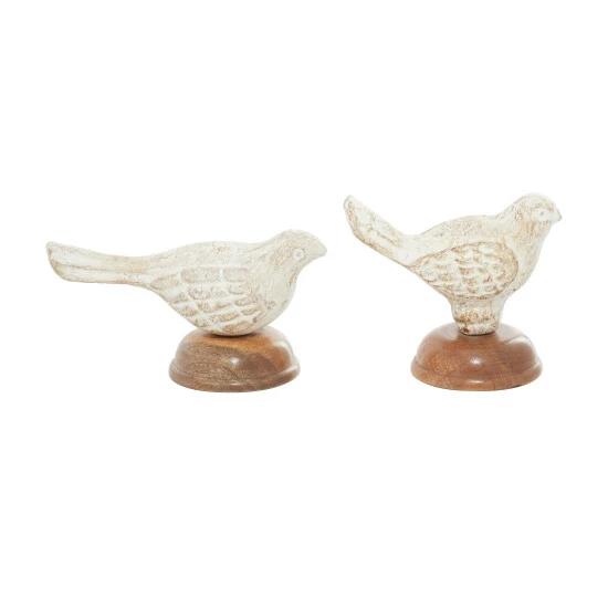 Hot Sale 🎁 Studio 350 Green Distressed Wood Farmhouse Figurine Sculpture Bird (Set Of 2) - 7 X 4 X 4 And 5 X 5 X 5 😉 - Image 4
