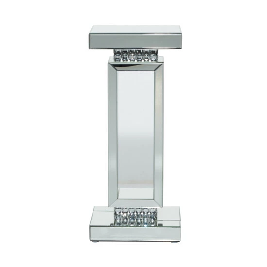 Deals ⌛ Studio 350 Silver MDF Glam Pedestal Table 28 X 12 X 12 - 12 X 12 X 28 🥰 - Image 4