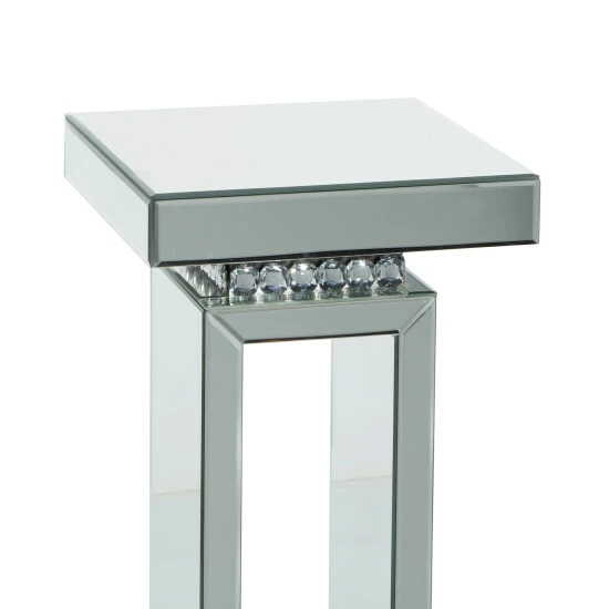 Deals ⌛ Studio 350 Silver MDF Glam Pedestal Table 28 X 12 X 12 - 12 X 12 X 28 🥰 - Image 5