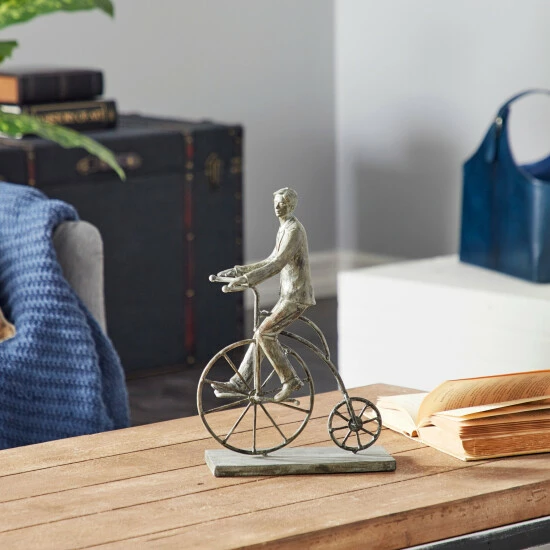 Coupon 🌟 Studio 350 Grey Polystone Traditional Sculpture Bicycle 13 X 9 X 4 - 9 X 4 X 13 ❤️