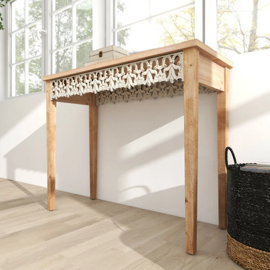 Best reviews of 🛒 Studio 350 Brown Wood Farmhouse Console Table 32 X 40 X 16 🛒 - Image 4