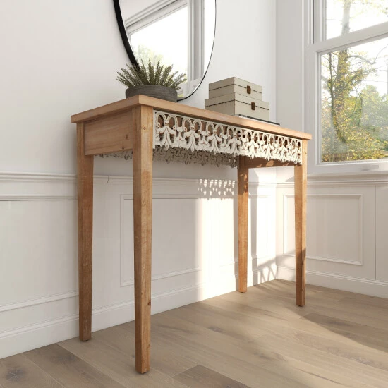 Best reviews of 🛒 Studio 350 Brown Wood Farmhouse Console Table 32 X 40 X 16 🛒 - Image 5