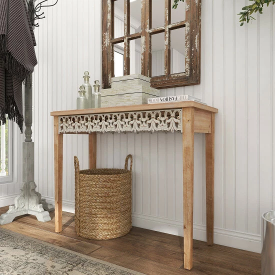 Best reviews of 🛒 Studio 350 Brown Wood Farmhouse Console Table 32 X 40 X 16 🛒 - Image 7