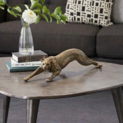 Top 10 👏 Studio 350 Gold Polystone Contemporary Sculpture Leopard 5 X 20 X 5 - 20 X 5 X 5 ❤️