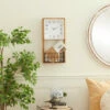 Deals 😀 Studio 350 Brown Wood Farmhouse Wall Clock 24 X 12 X 4 - 12 X 4 X 24 😉