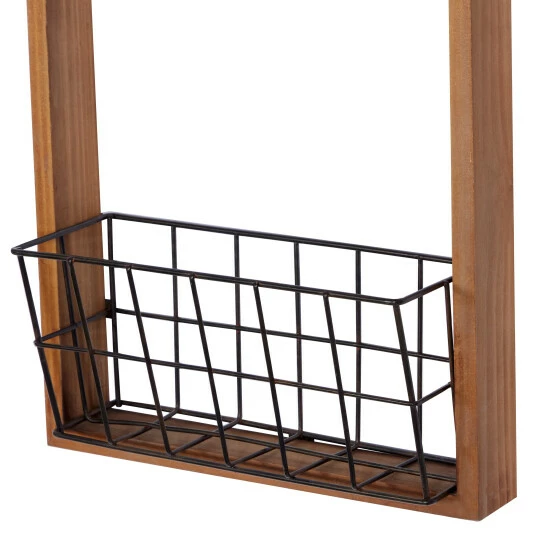 Deals 😀 Studio 350 Brown Wood Farmhouse Wall Clock 24 X 12 X 4 - 12 X 4 X 24 😉 - Image 4