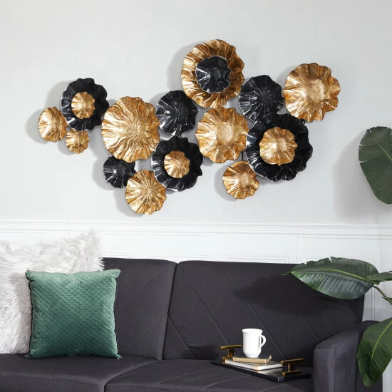 Coupon ๐ Studio 350 Gold/Black Metal Contemporary Wall Decor ๐