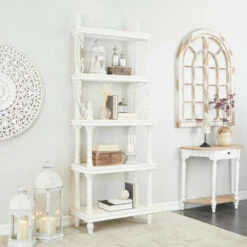 Flash Sale โจ Studio 350 White Wood Country Cottage Shelving Unit - 32 X 16 X 86 ๐ฅ