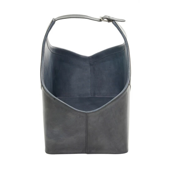Discount 👍 Studio 350 Leather Modern Magazine Holder - 16 X 23 X 12 Grey 🔔 - Image 3