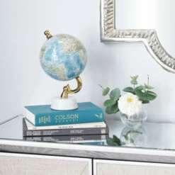 Discount ๐คฉ Studio 350 Blue Aluminum Coastal Globe ๐