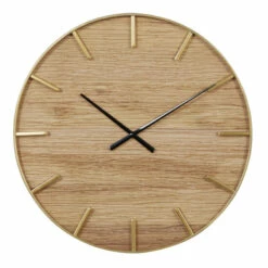 Brand new ๐คฉ Studio 350 Brown MDF Rustic Wall Clock Contemporary 24 X 24 X 2 - 24 X 2 X 24Round โญ