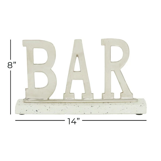 Hot Sale ✨ Studio 350 Silver Terrazzo Modern Decorative Sign 8 X 14 X 3 - 14 X 3 X 8 ❤️ - Image 6