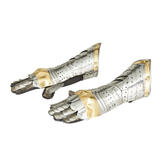 Discount ๐ Studio 350 Silver Iron Vintage Armor Gloves (Set Of 2) - 14 X 6 X 6 ๐ - Image 2