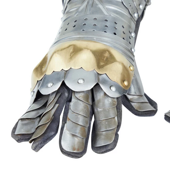 Discount ๐ Studio 350 Silver Iron Vintage Armor Gloves (Set Of 2) - 14 X 6 X 6 ๐ - Image 4