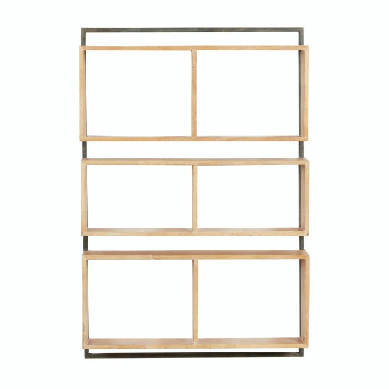 Budget ❤️ Studio 350 Brown Wood Industrial Wall Shelf 35 X 24 X 6 - 24 X 6 X 35 🔔 - Image 3