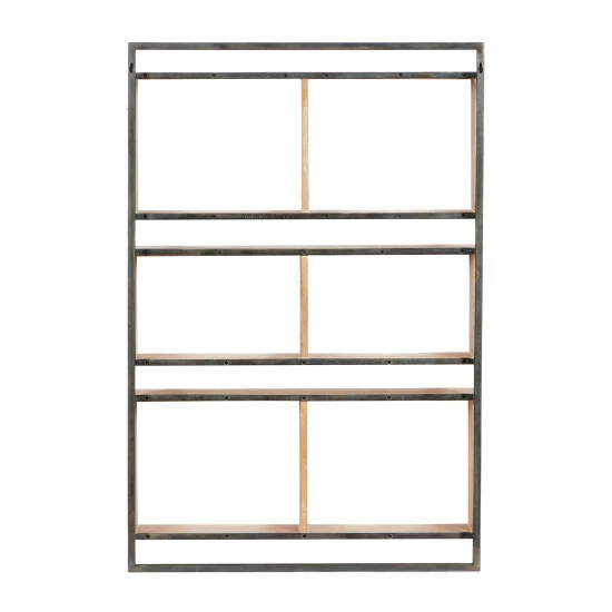 Budget ❤️ Studio 350 Brown Wood Industrial Wall Shelf 35 X 24 X 6 - 24 X 6 X 35 🔔 - Image 6