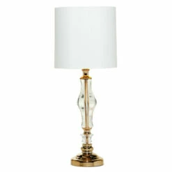 Top 10 💯 Studio 350 Vintage Style Clear And Gold Buffet Lamp 10" X 26" - 10 X 10 X 26 🥰