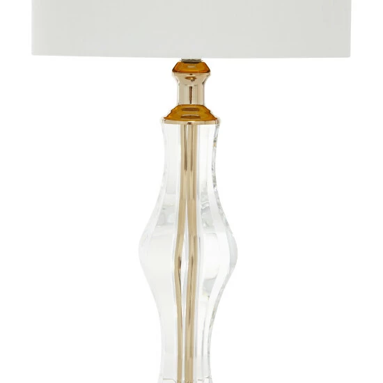 Top 10 💯 Studio 350 Vintage Style Clear And Gold Buffet Lamp 10" X 26" - 10 X 10 X 26 🥰 - Image 4
