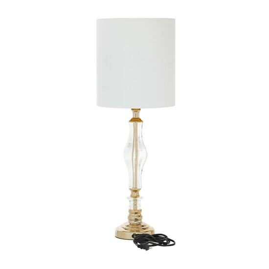 Top 10 💯 Studio 350 Vintage Style Clear And Gold Buffet Lamp 10" X 26" - 10 X 10 X 26 🥰 - Image 6
