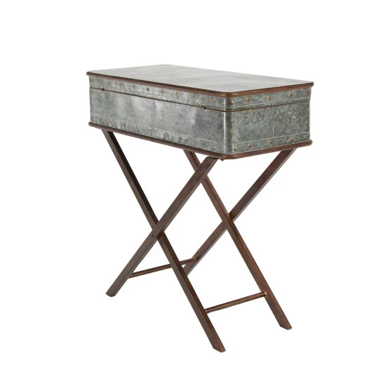Best deal ๐ Studio 350 Grey Metal Farmhouse Accent Table 32 X 32 X 16 - 32 X 16 X 32 ๐งจ - Image 8