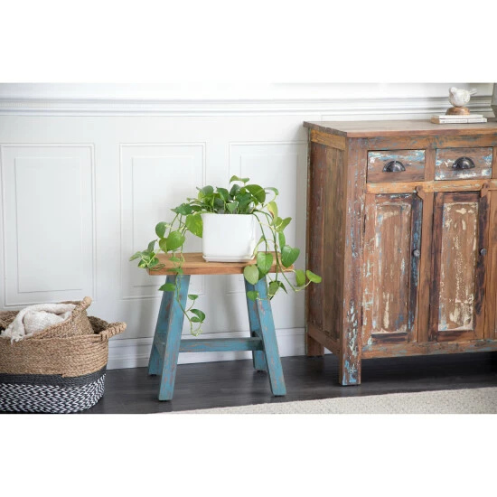 Best deal 🎁 Studio 350 Wood Farmhouse Stool & Bench - 20 X 14 X 18 White 😀