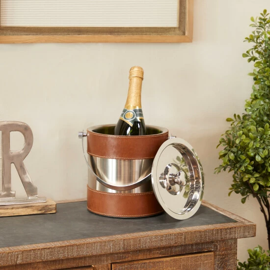 Top 10 ๐ฅฐ Studio 350 Leather Modern Wine Holder - 8 X 7 X 12 Brown ๐ - Image 7