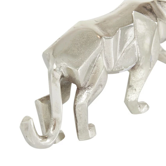 Best deal 💯 Studio 350 Silver Aluminum Contemporary Sculpture Leopard (Set Of 2) - S/2 10.25", 12"W ✨ - Image 5