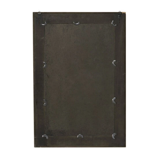 Brand new ๐ Studio 350 Rectangular Gold Metal Beaded And Mirror Framed Botanical Wall Art 19 X 28 - 19 X 2 X 28 ๐ - Image 3