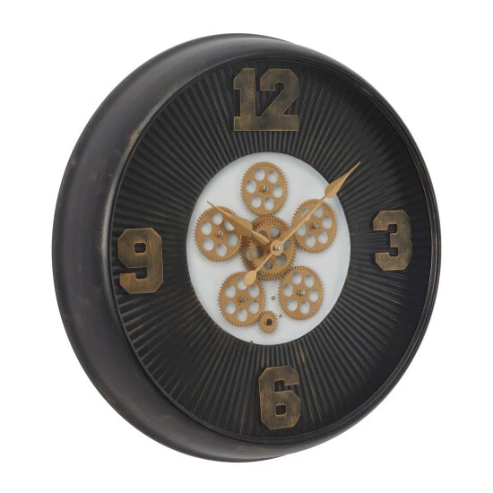 Budget 💯 Studio 350 Black Metal Industrial Wall Clock - 24 X 4 X 24 🎉 - Image 3