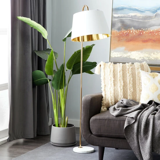 Wholesale ๐ฅฐ Studio 350 Metal Transitional Floor Lamp 60 X 16 X 16 - 16 X 16 X 60 White ๐ - Image 8