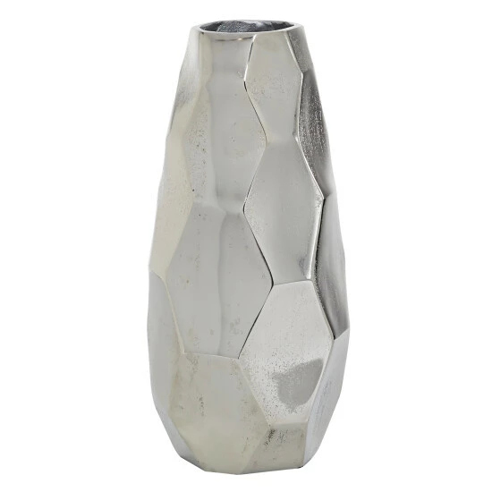 Budget 💯 Studio 350 Silver Aluminum Geometric Vase 15 X 6.75 ✨