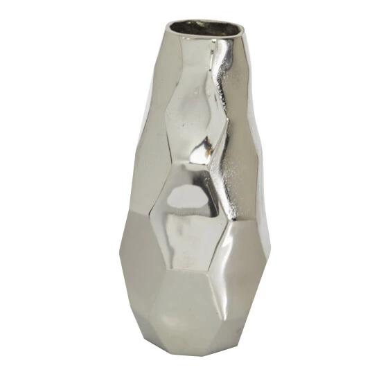 Budget 💯 Studio 350 Silver Aluminum Geometric Vase 15 X 6.75 ✨ - Image 3