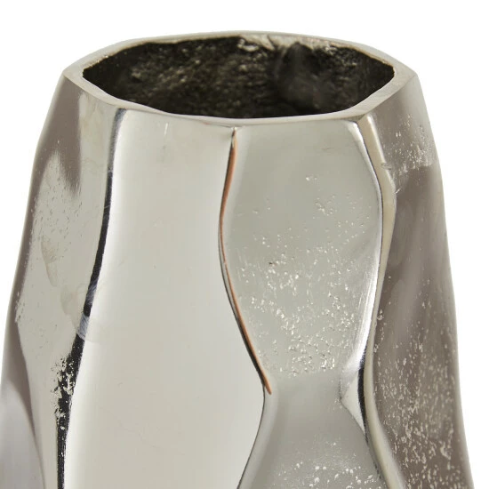 Budget 💯 Studio 350 Silver Aluminum Geometric Vase 15 X 6.75 ✨ - Image 5