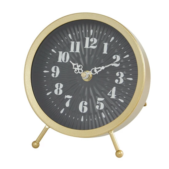 Outlet ✔️ Studio 350 Gold Iron Modern Clock No Theme (Set Of 2) - 6 X 6 X 7 Round ⭐ - Image 5