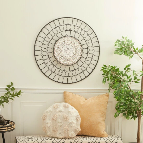 Coupon 🌟 Studio 350 Black Iron Farmhouse Wall Decor 32 X 32 X 2 - 32 X 2 X 32 🔔