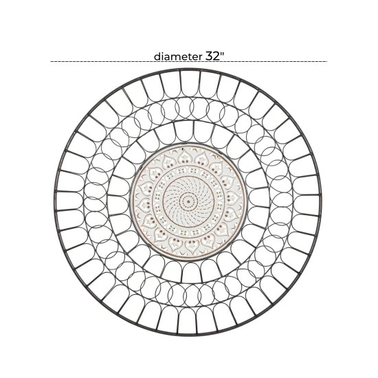 Coupon 🌟 Studio 350 Black Iron Farmhouse Wall Decor 32 X 32 X 2 - 32 X 2 X 32 🔔 - Image 5