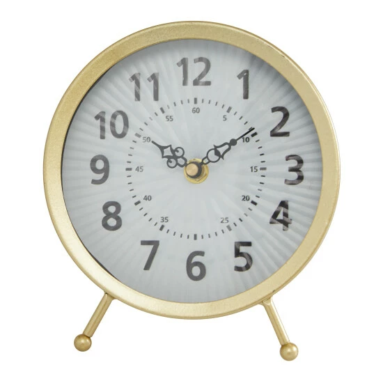 Outlet ✔️ Studio 350 Gold Iron Modern Clock No Theme (Set Of 2) - 6 X 6 X 7 Round ⭐ - Image 6