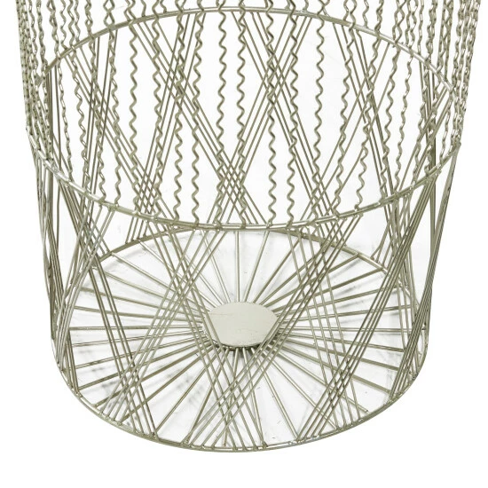 Flash Sale ⌛ Studio 350 Silver Iron Contemporary Storage Basket (Set Of 3) - S/3 13", 15", 17"H 🎉 - Image 4