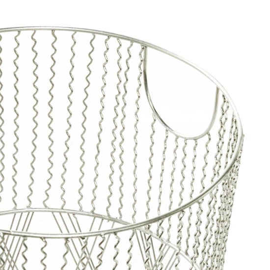 Flash Sale ⌛ Studio 350 Silver Iron Contemporary Storage Basket (Set Of 3) - S/3 13", 15", 17"H 🎉 - Image 6
