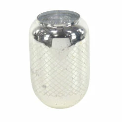 Wholesale 🛒 Studio 350 Modern 14 X 9 Inch Silver Glass Candle Holder ❤️