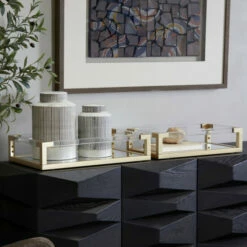 Best reviews of 🎉 Studio 350 Gold Metal Glam Tray (Set Of 2) - S/2 20", 18"W 🧨