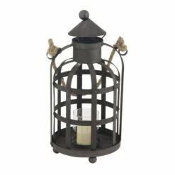 Hot Sale โ๏ธ Studio 350 Industrial 17 X 8 Inch Cage Candle Holder With Rope Handle โ๏ธ