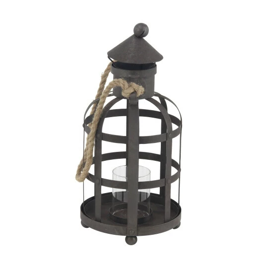 Hot Sale ✔️ Studio 350 Industrial 17 X 8 Inch Cage Candle Holder With Rope Handle ✔️ - Image 3