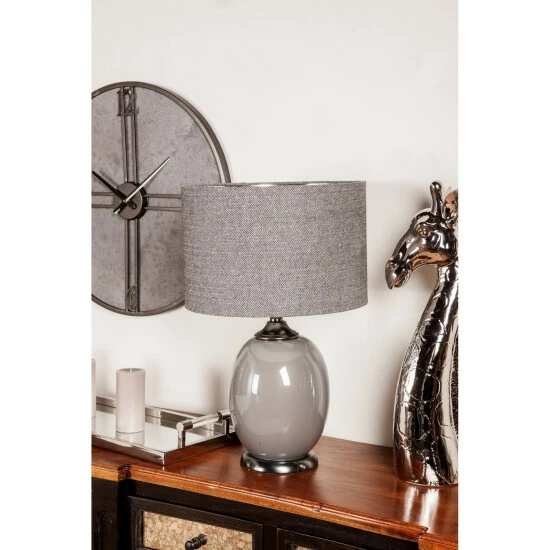 Best reviews of 🥰 Studio 350 Modern 23 X 15 Inch Matte Gunmetal Gray Table Lamp With Linen Shade 😉 - Image 6